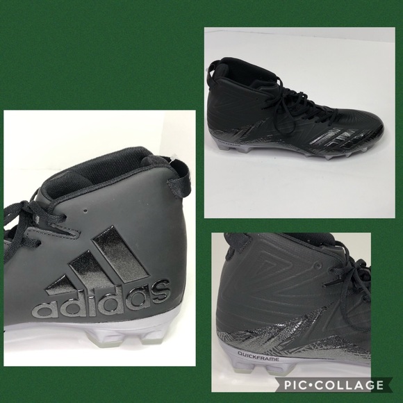 NWOT Adidas Football black Cleats size 17 - Picture 2 of 6